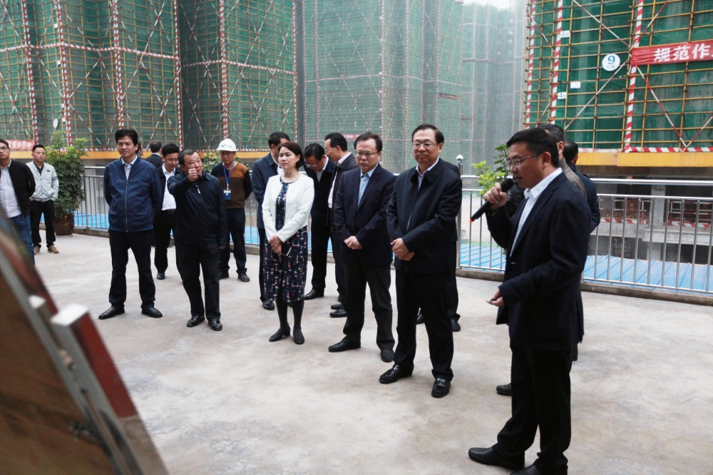 中國農業發展銀行副行長何興祥一行蒞臨公司匯福苑棚改項目現場進行調研視察