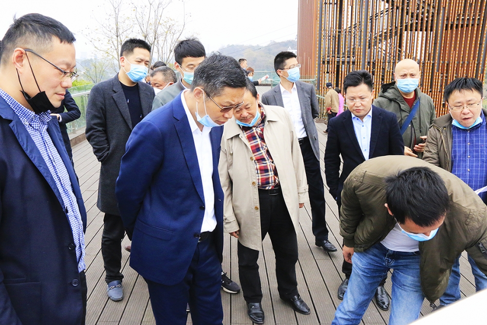 副市長龍騰鑫一行調研公司濱河假日酒店項目推進情況