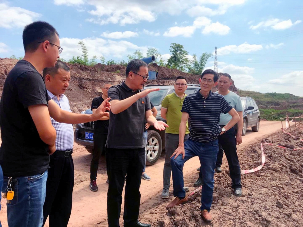 市委常委、高新區黨工委書記張邦舉到公司臥龍湖片區在建項目現場視察指導工作